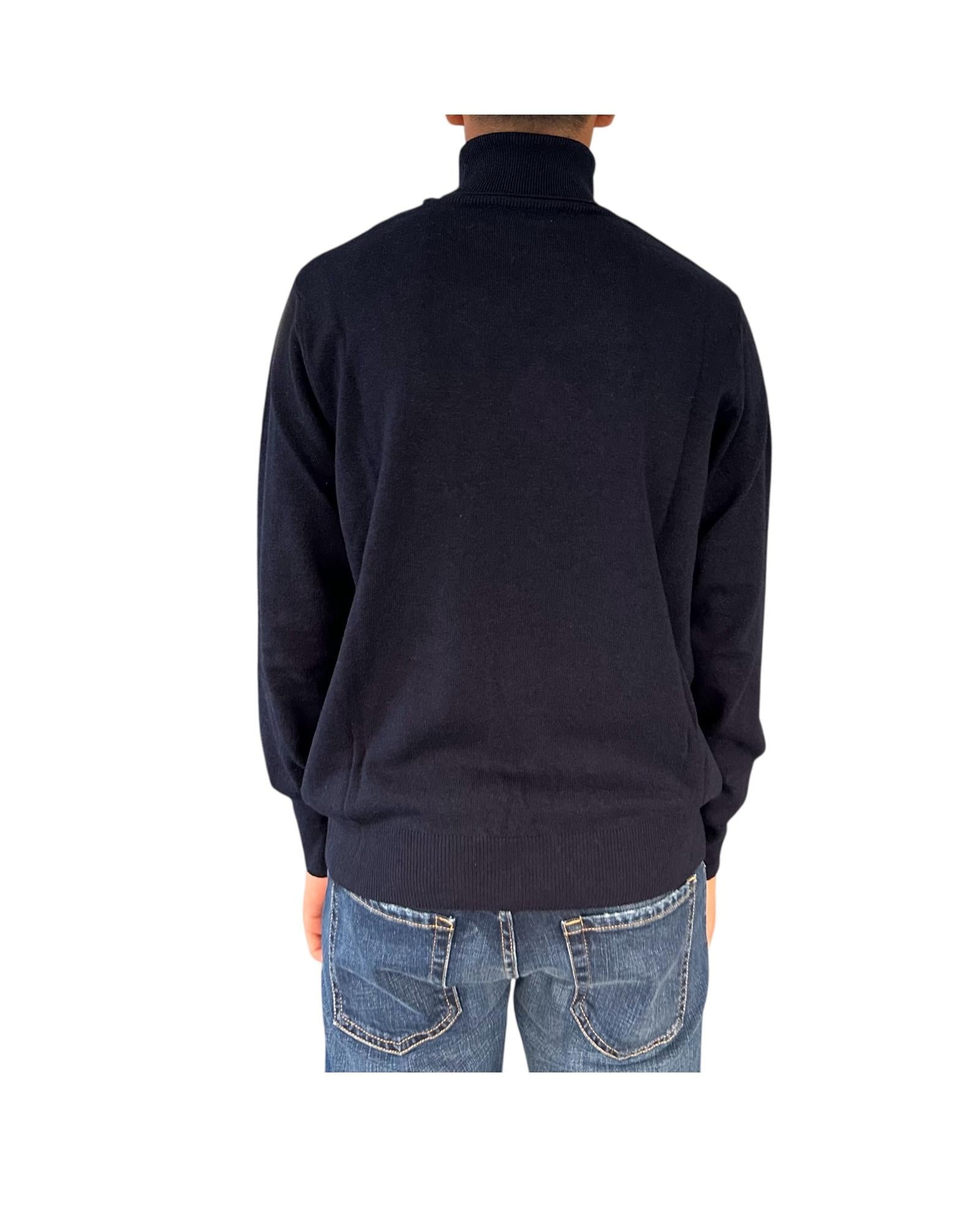 Dolcevita in lana e cashmere Blu navy 00G50155M 490 MONTECHIARO