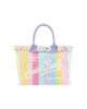 Borsa colette in tela di cotone rigata