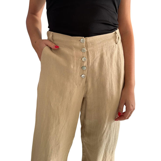 Pantalone misto lino Safari 01-301060-305 51116 yaya 