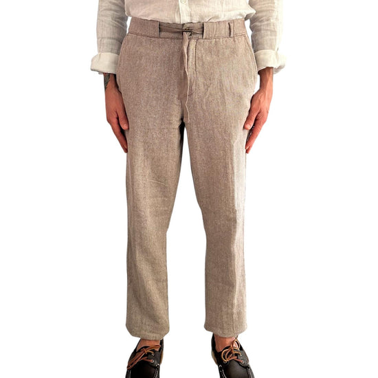 Pantalone misto lino Coffee Brown AU25S31PA PA1432 COFFEE BROWN Alley docks 