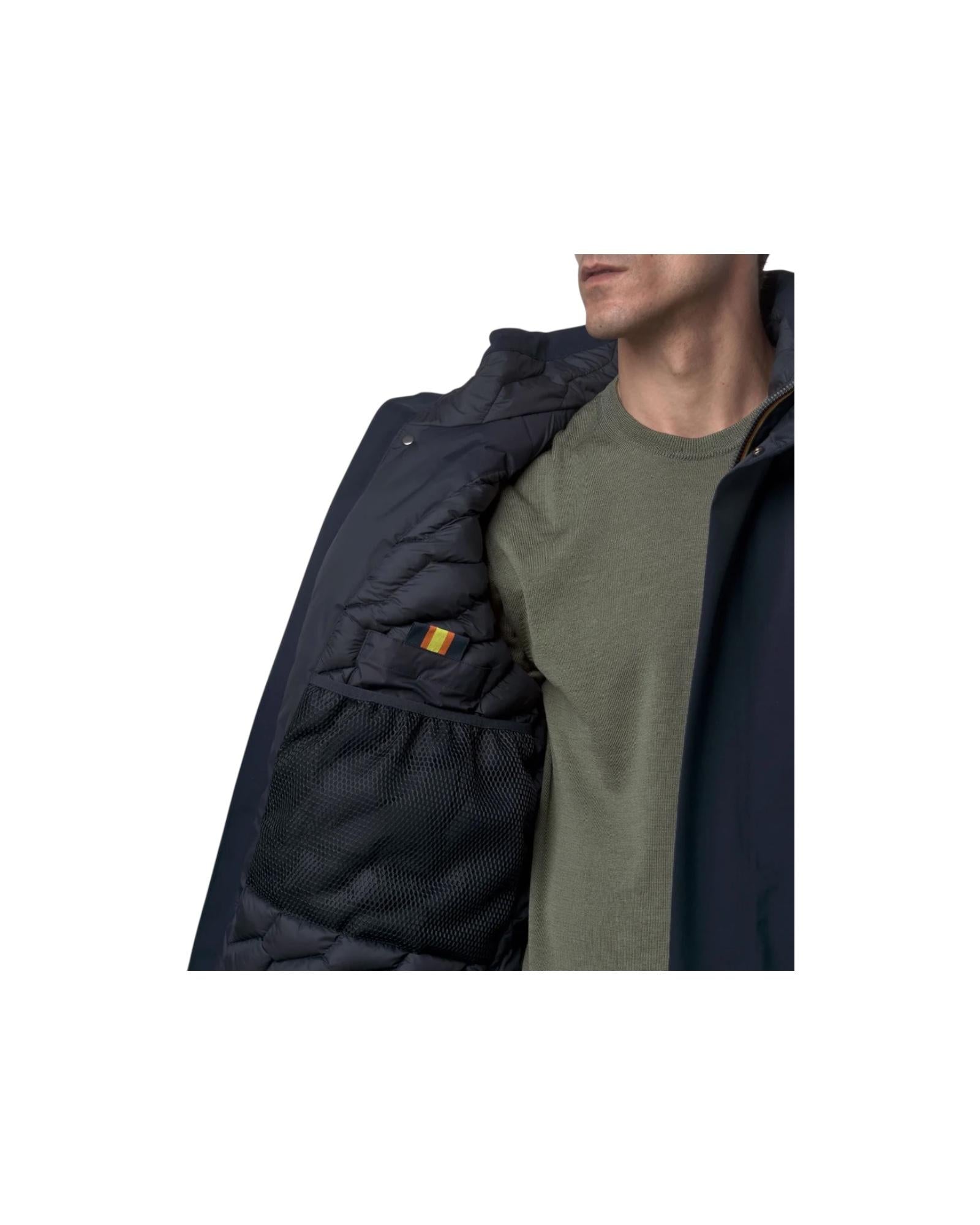 Giacca Thomal lunga da uomo Navy K7136IW AR0 K-way 