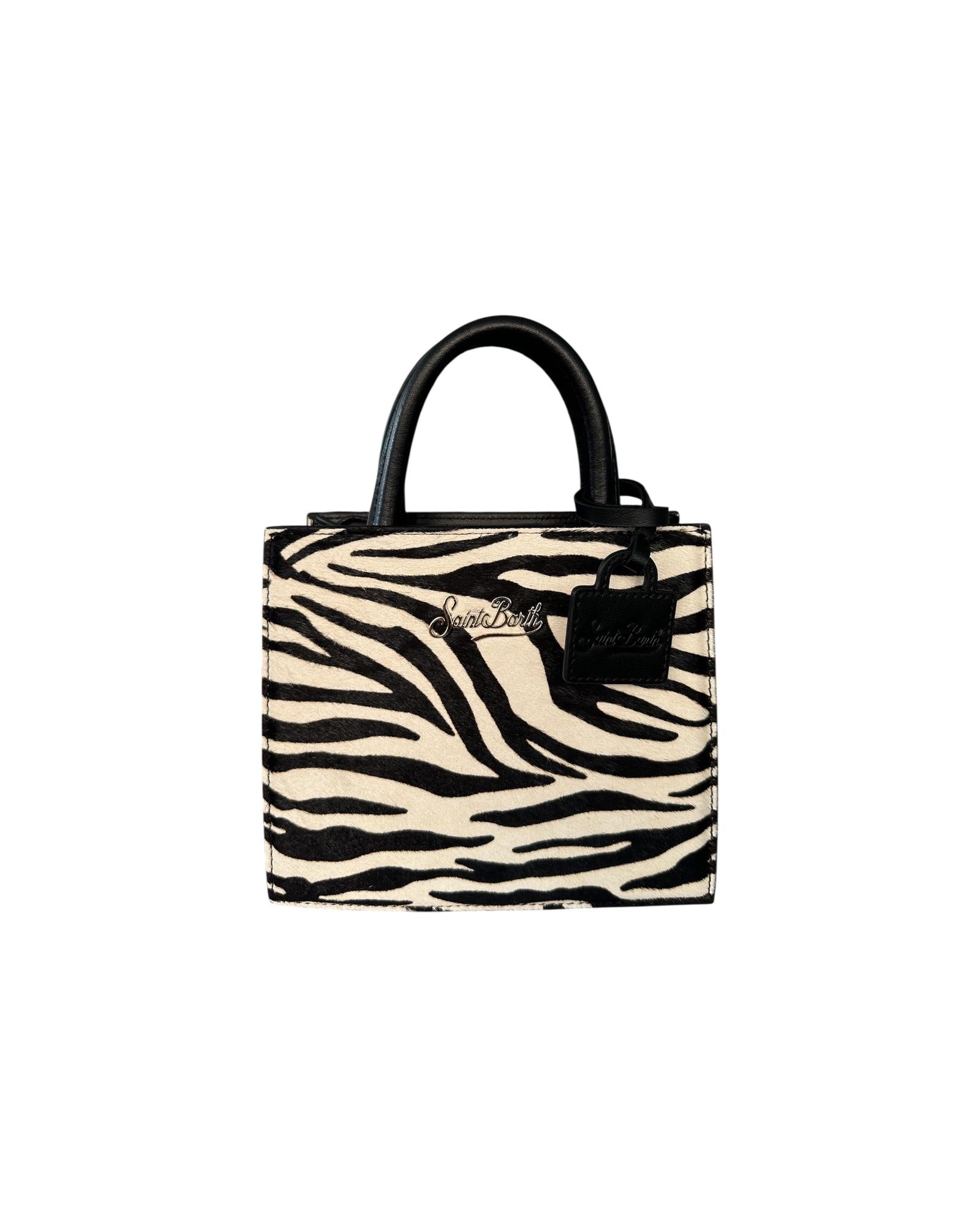 Shop Bag mini zebra brushed leather SHBM0002 00711I MC2 SAINT BARTH 