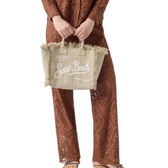 Borsa Colette in lino Beige COL0018 01139L MC2 SAINT BARTH 