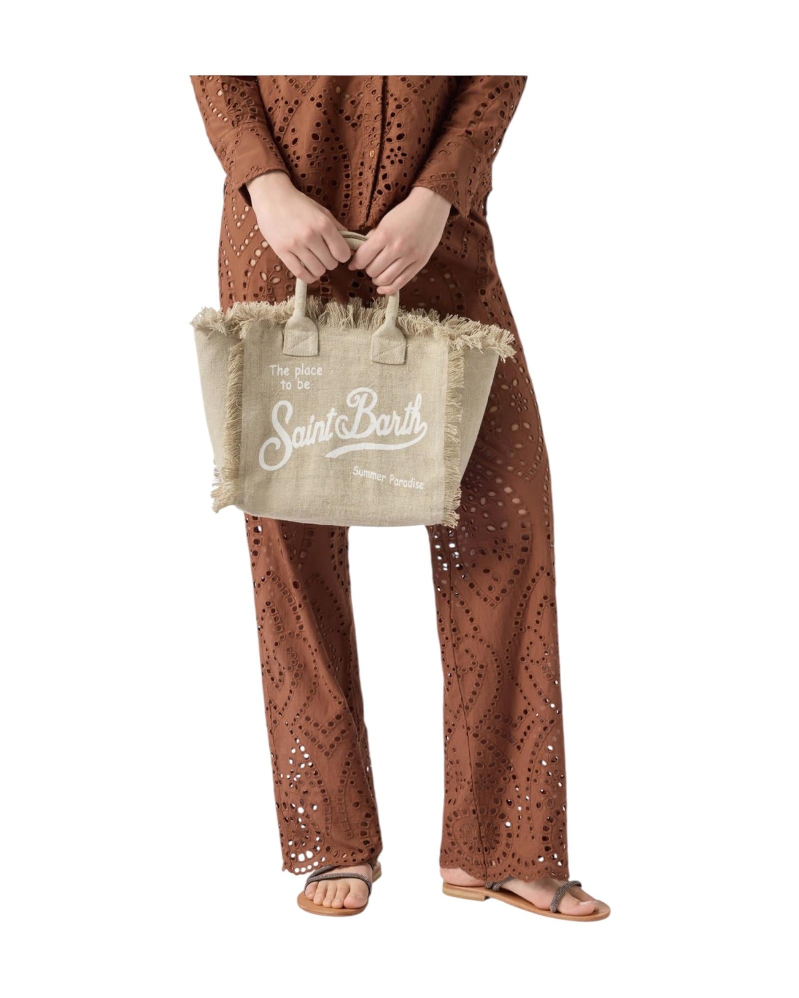 Borsa Colette in lino Beige COL0018 01139L MC2 SAINT BARTH 