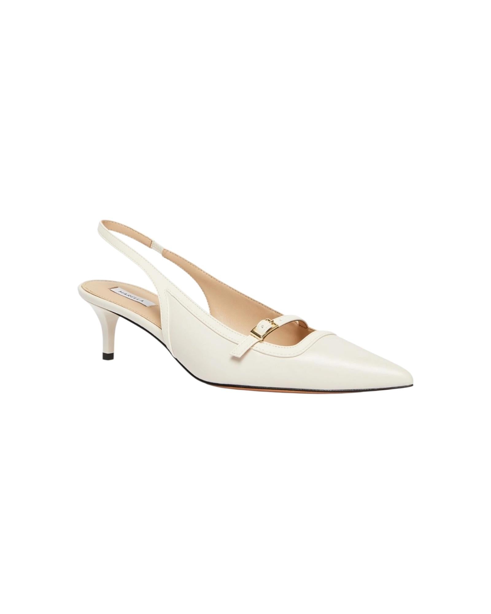 Slingback in nappa Bianco ACAMPO 001 MARELLA 