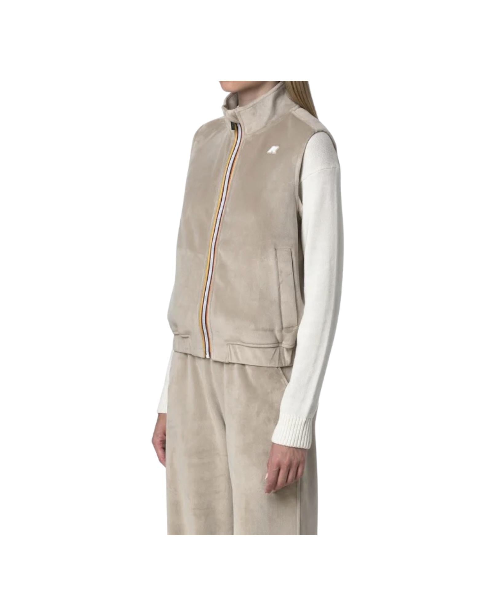 Gilet in pile Beige cashmere donna K3132LW BB1 K-way