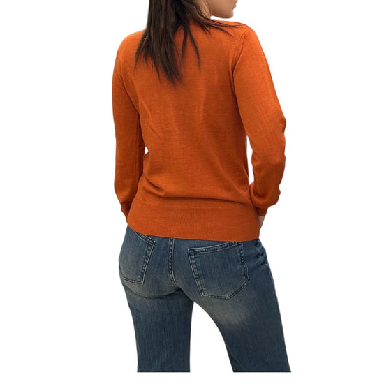 Cardigan in lana merino con scollo a V Arancio CARDIGAN V ARANCIO AlEXANDRE STONE 