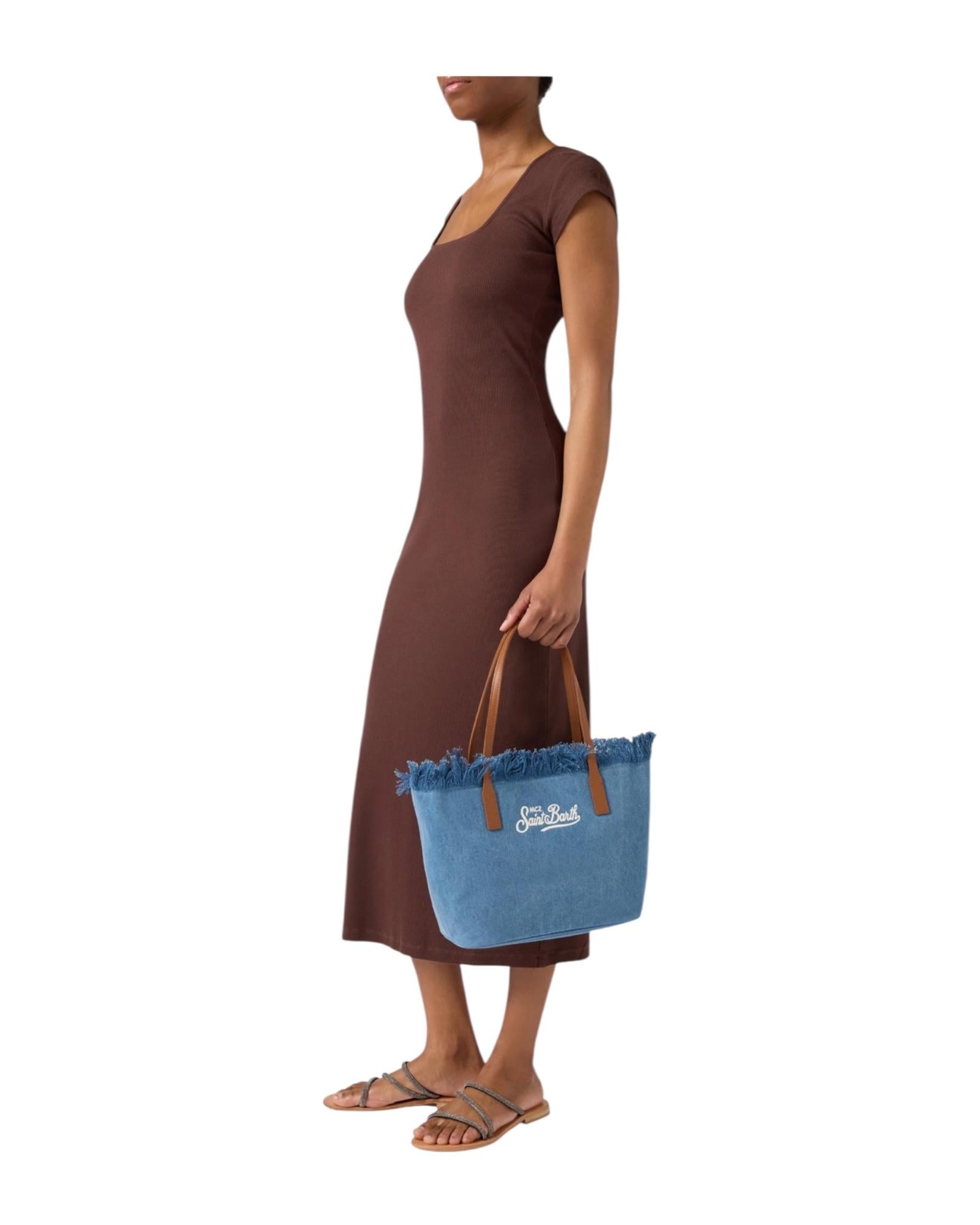 Borsa City Regular in tessuto denim CBF0001 00436L MC2 SAINT BARTH 