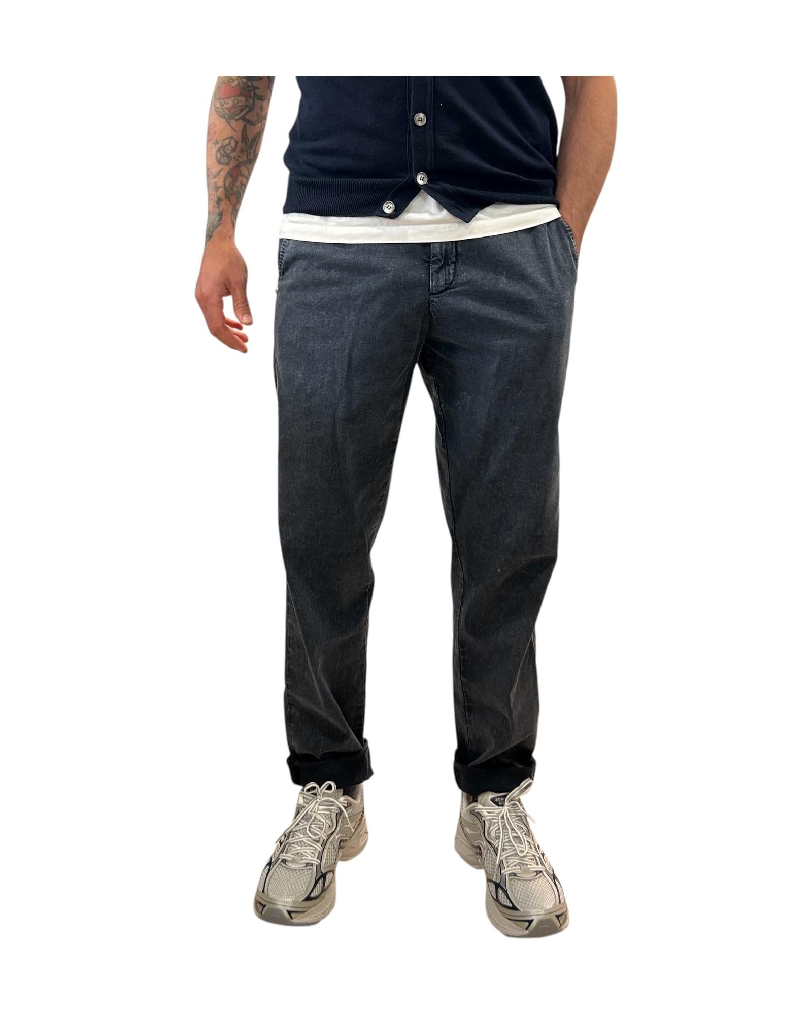 Pantalaccio misto lino Blu lavato 26SU66 11DT 037 WHITESAND 