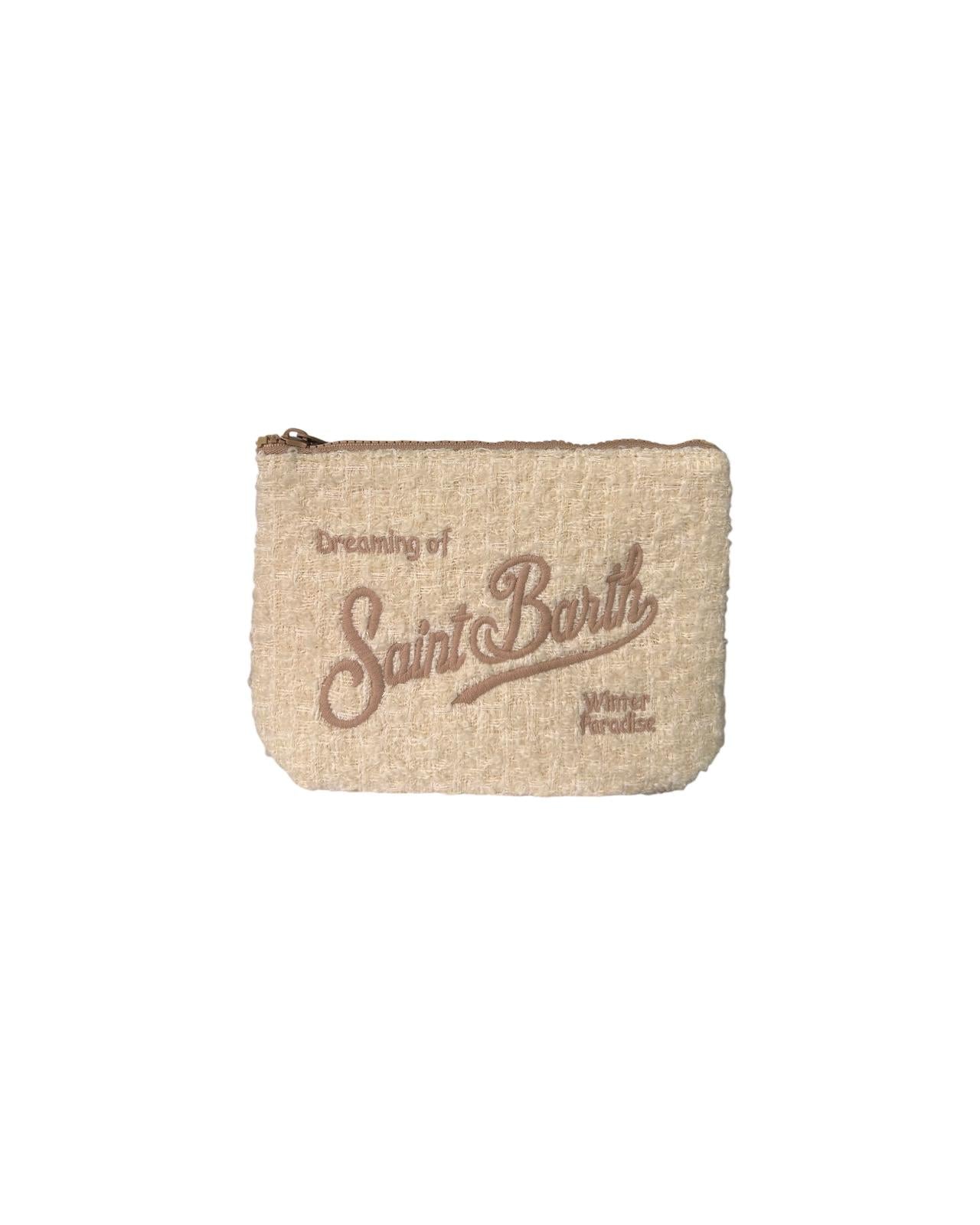 Pochette Aline Tweed Panna ALI0027 01320I MC2 SAINT BARTH 