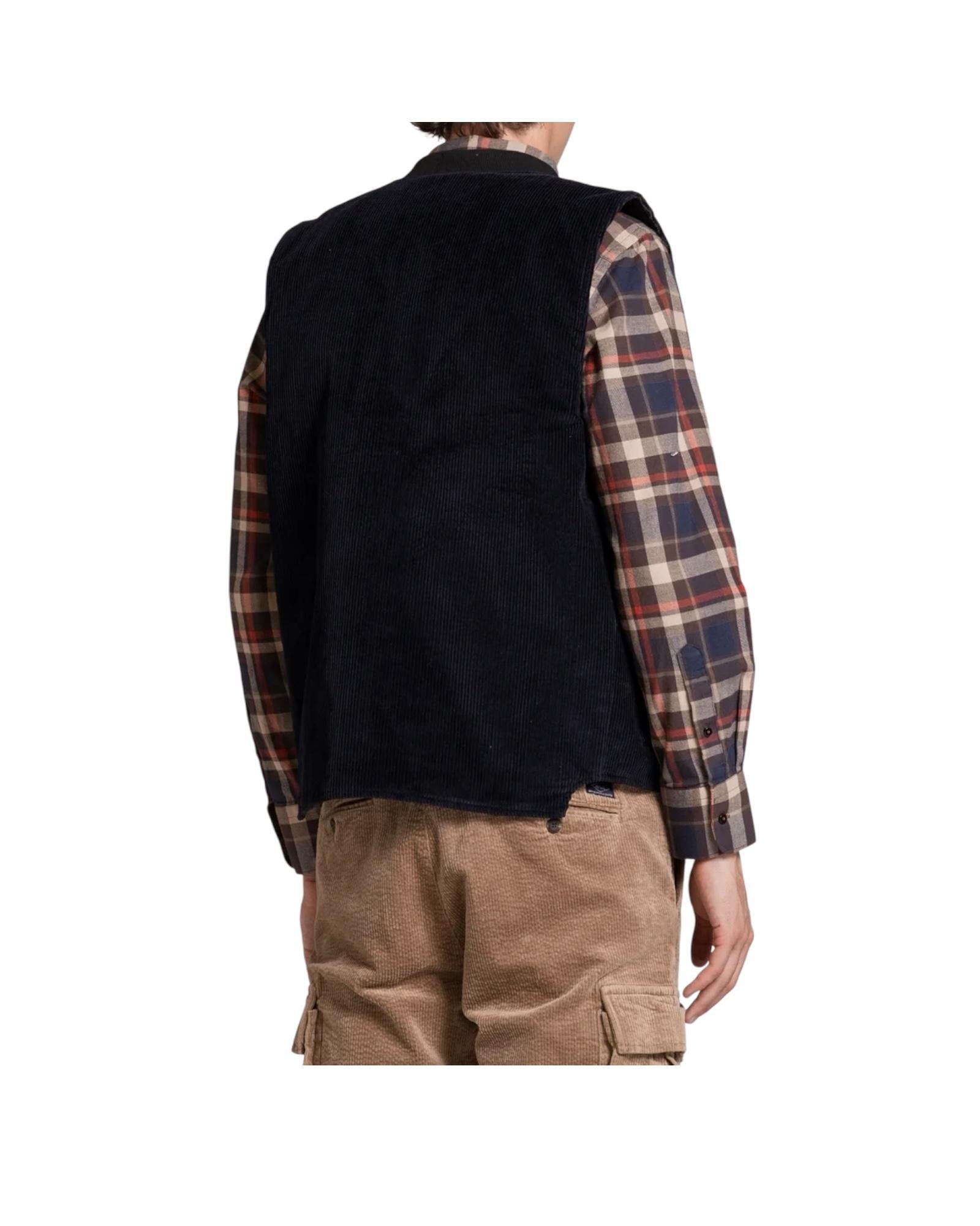 Gilet Martin reverse in corduroy Navy MARTIN V05C01 IMPURE 