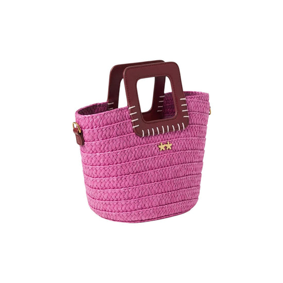 Mini bag in paglia Fucsia SW0025 FUXIA F**K 