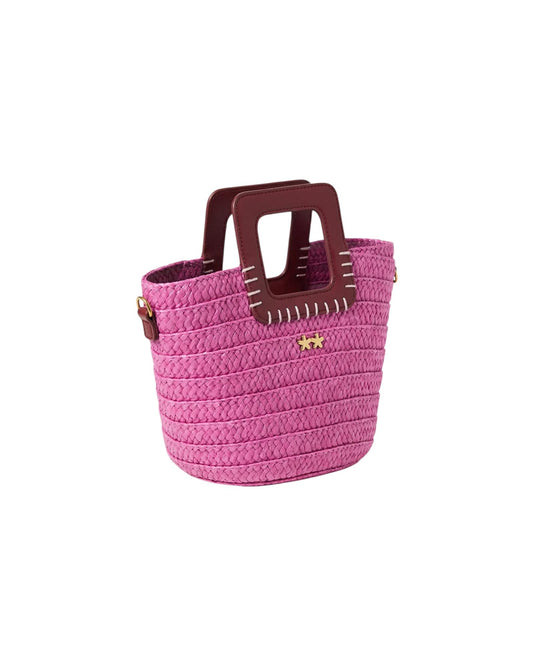Mini bag in paglia Fucsia SW0025 FUXIA F**K 