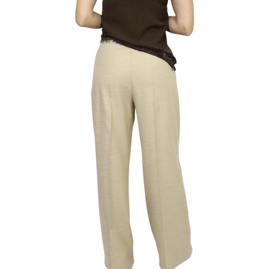 Pantalone palazzo con pinces Beige PGE Q108 021 HAVEONE 