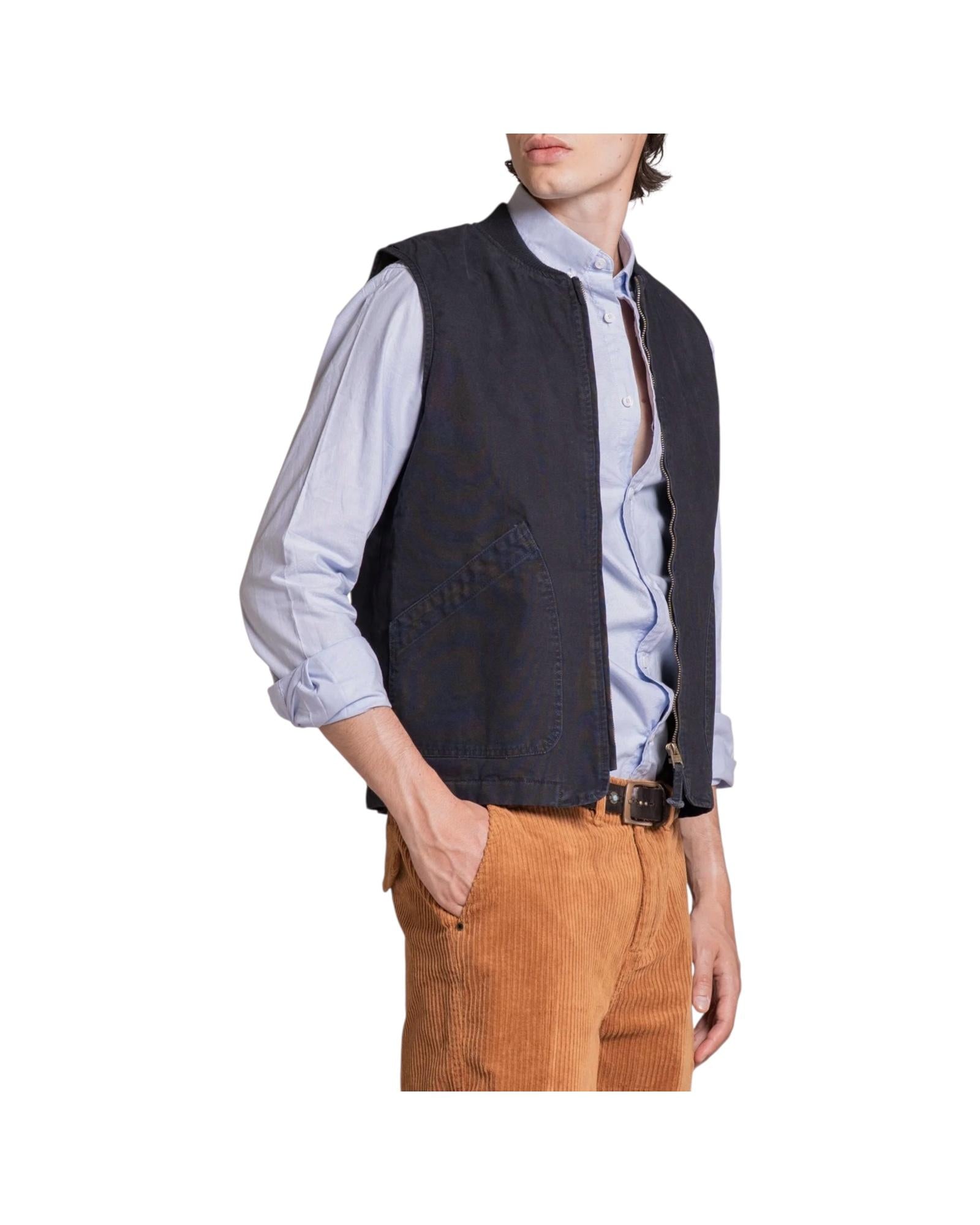 Gilet in canvas Navy TERRY CNVC01 IMPURE