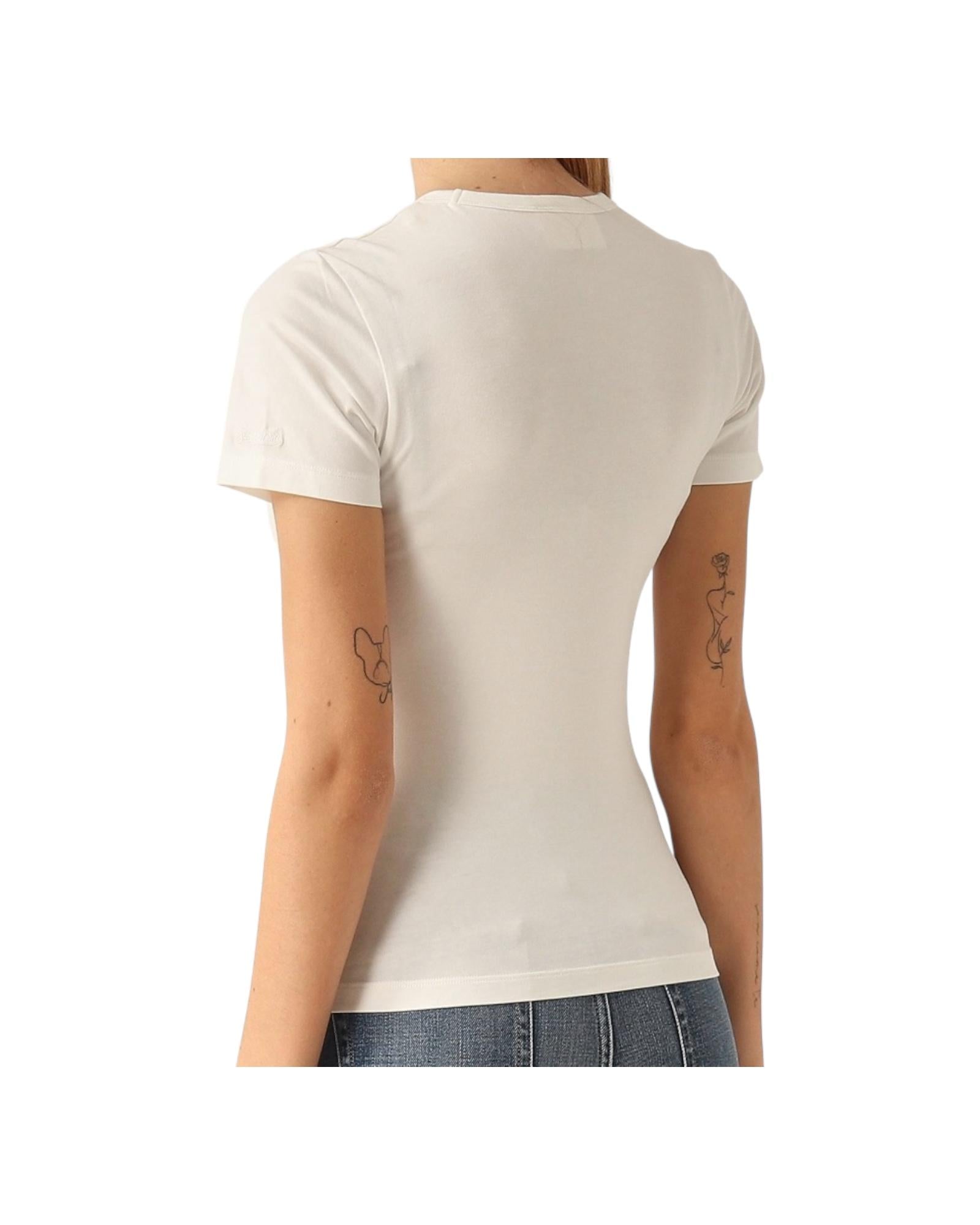 T-shirt Emilie in cotone con ricamo Chiedo per un'amica ESE0001 06000H MC2 SAINT BARTH 