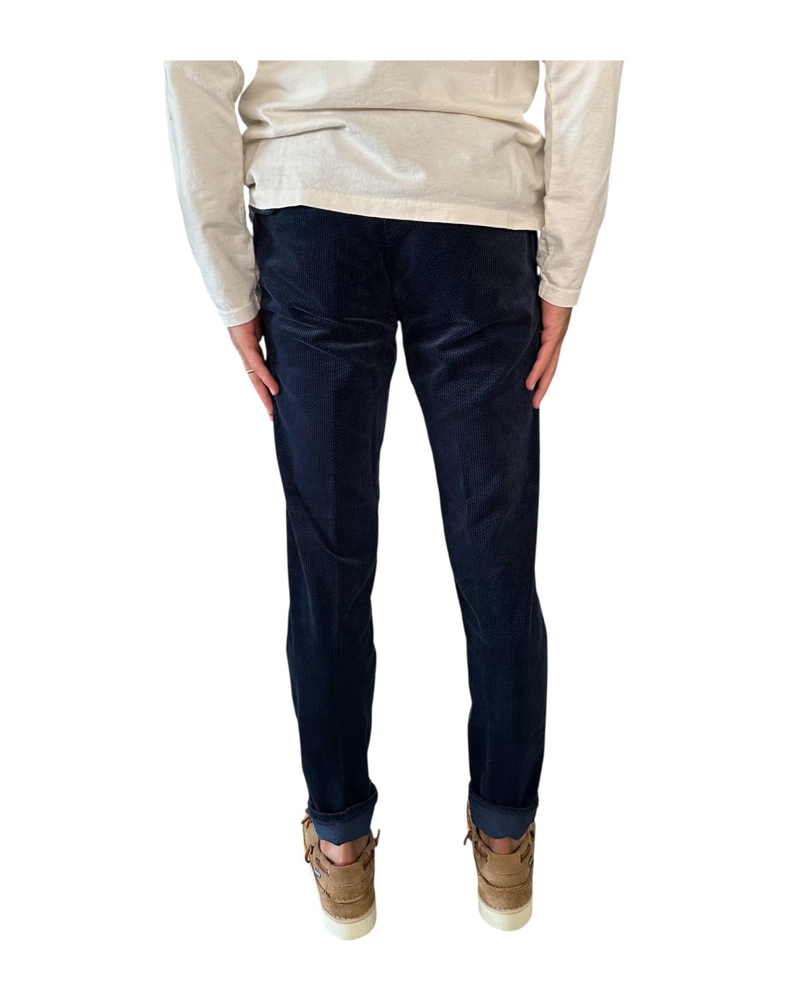 Pantalone SASA chino slim in velluto Blu navy A311SASA45TC321/TB 799 AT.P.CO 