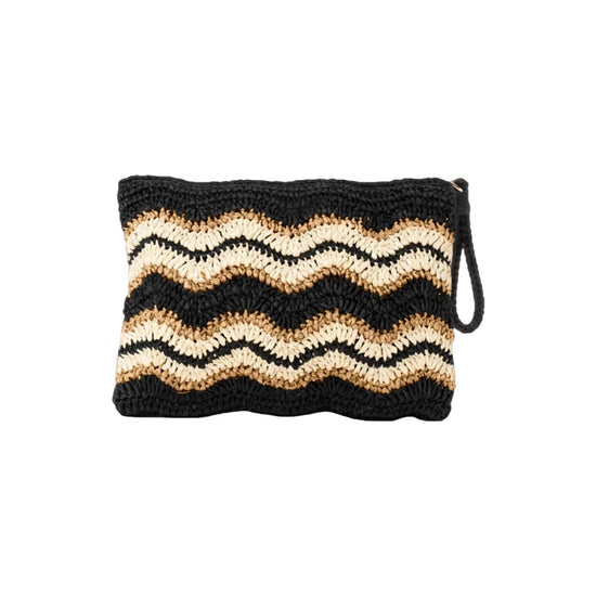 Pochette in paglia Black SW0070 BLACK F**K 