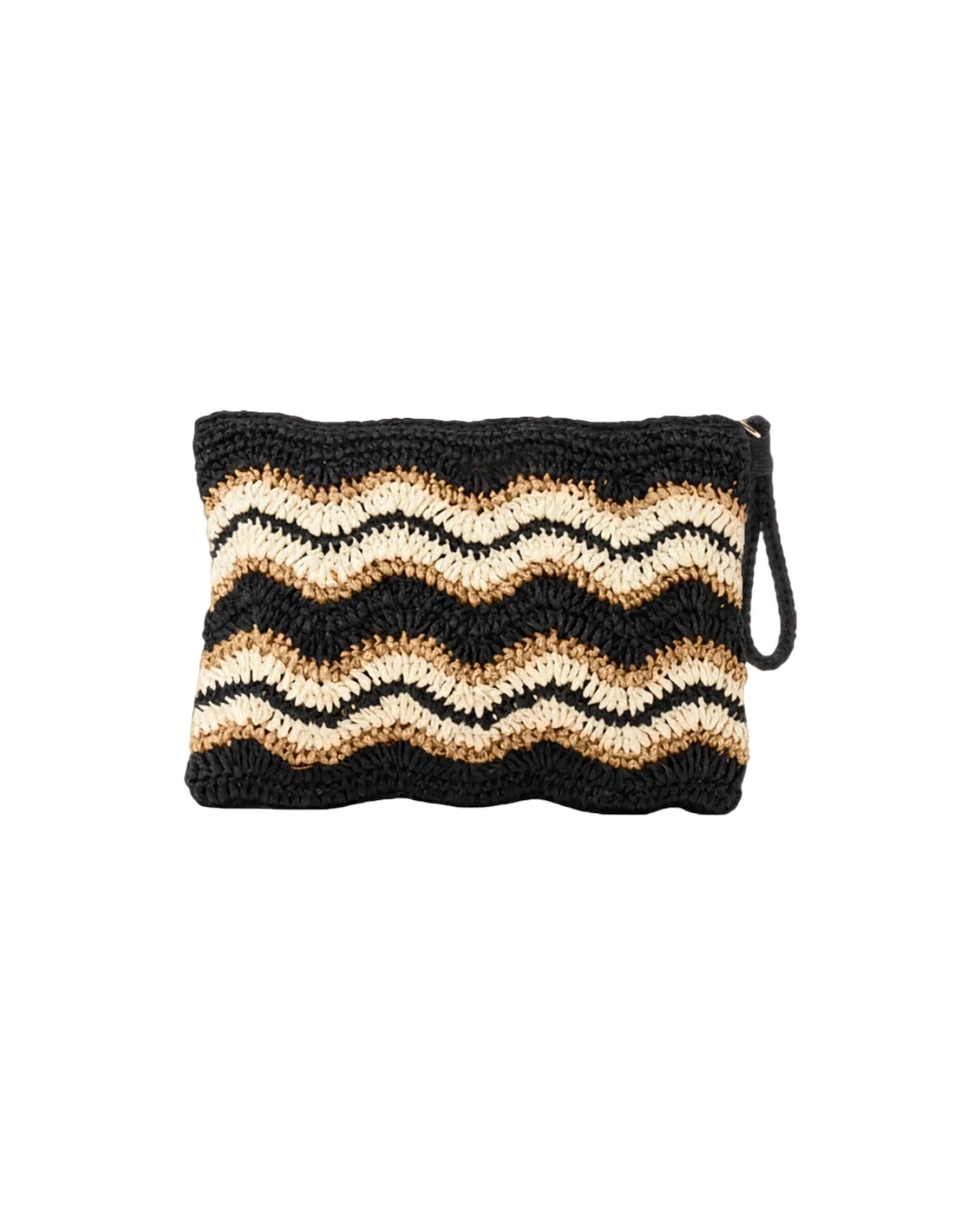Pochette in paglia Black SW0070 BLACK F**K 