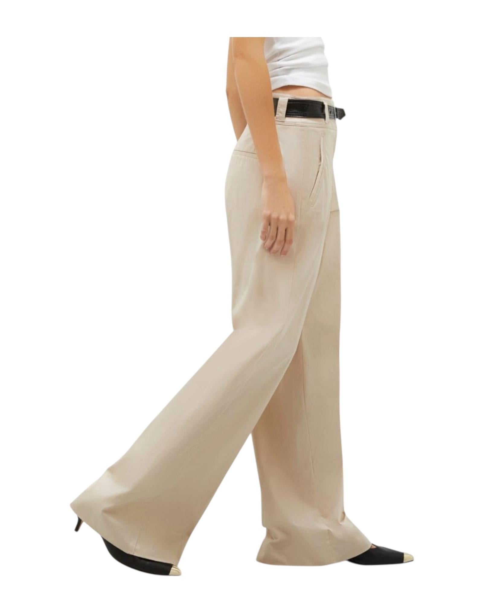 Pantalone Soraia in raso stretch sabbia SORAIA 002 MARELLA 