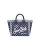 Borsa Colette in canvas di cotone blu con pois