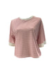 T-Shirt rigata Bianco Rosso