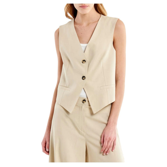 Gilet due bottoni Beige TAB1625 BEIGE VICOLO 
