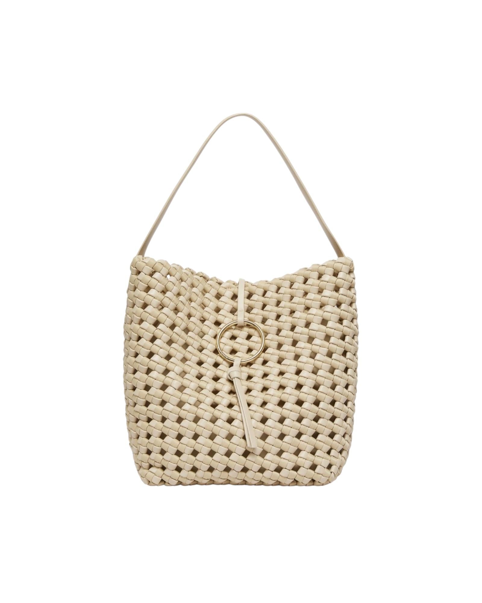Borsa in tessuto intrecciato Beige BARCA 001 MARELLA 