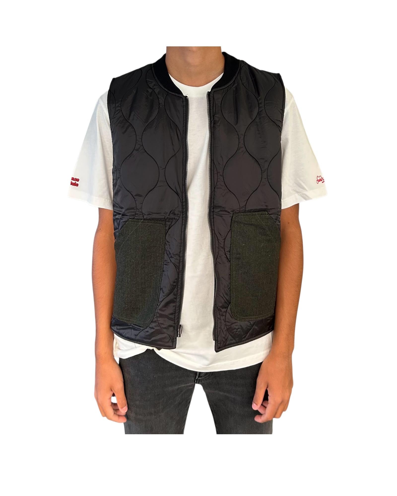 Gilet Martin reverse mixed wool Green MARTIN MWBC06 IMPURE 