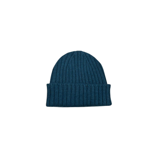 Cappello in cashmere a costine Petrolio MAICOL PETROLIO OPIFICIO MARECHIARO 