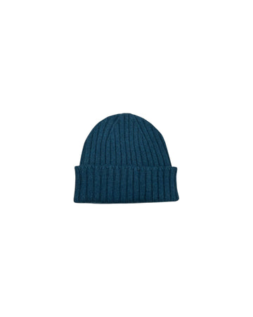 Cappello in cashmere a costine Petrolio MAICOL PETROLIO OPIFICIO MARECHIARO 