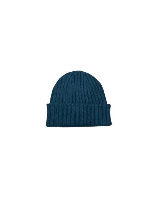 Cappello in cashmere a costine Petrolio MAICOL PETROLIO OPIFICIO MARECHIARO 