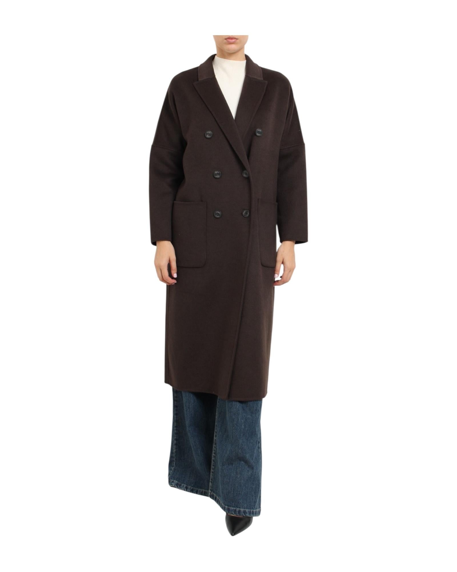 Cappotto Doppiopetto misto lana Fondente TF0001 FONDENTE VICOLO 