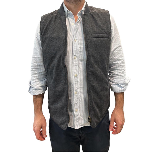 Gilet in lana reversibile Grey W5020 GREY BL'KER 