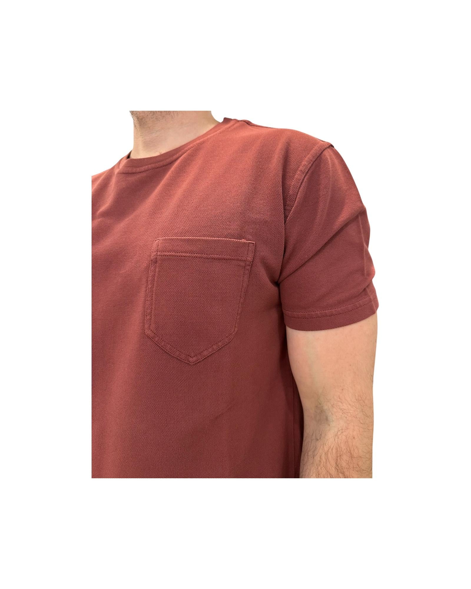 T-shirt Uomo Orchard Piquet, bordeaux. 1003 BORDEAUX BL'KER 