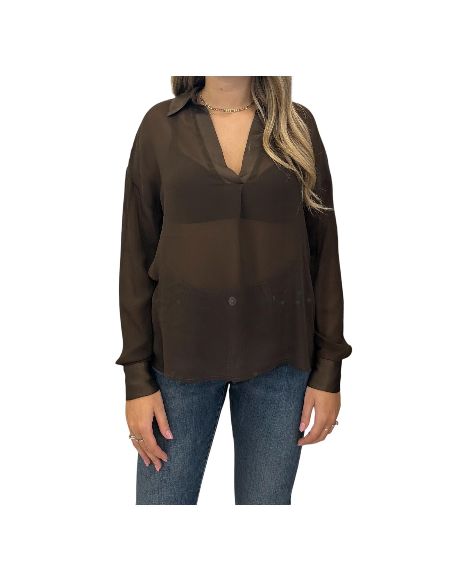 Blusa in viscosa Puce CWG P004 028 haveone