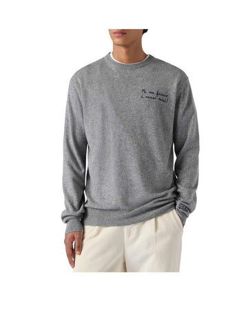 Maglione girocollo con ricamo Mi me faccio i cassi miei! HER0024 03394I MC2 SAINT BARTH 