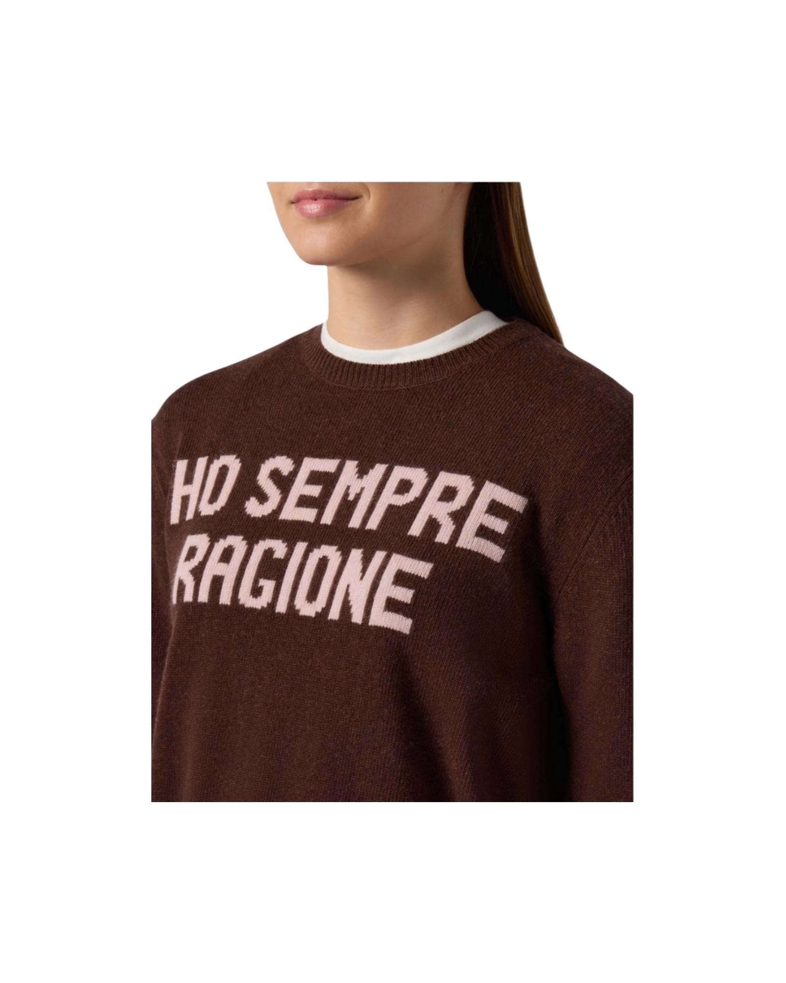 Maglione in misto cashmere con jacquard Ho sempre ragione Prugna QUE0010 02121I MC2 SAINT BARTH 