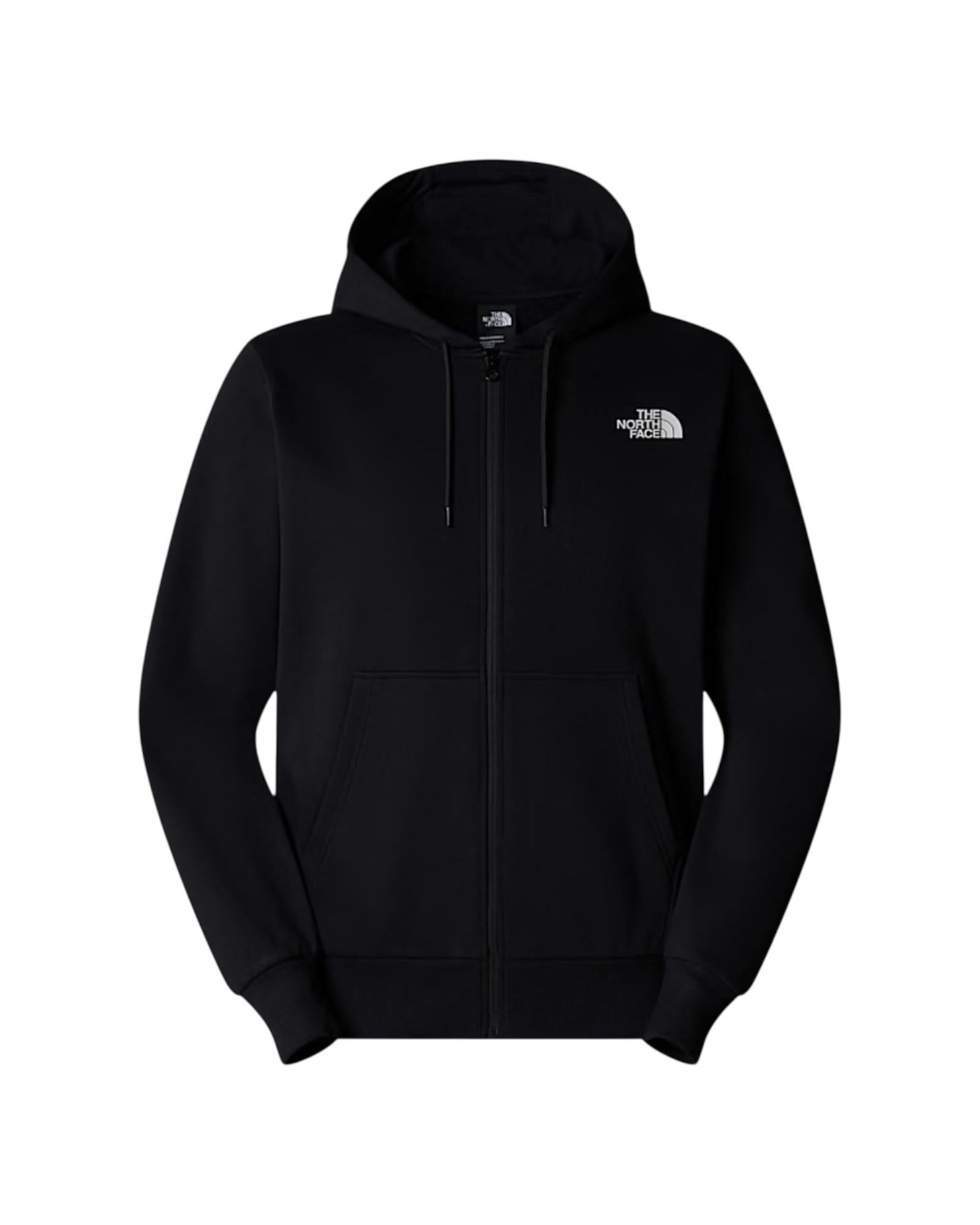 Felpa con cappuccio e cerniera integrale Simple Dome Black NF0A89FD BLACK THE NORTH FACE 
