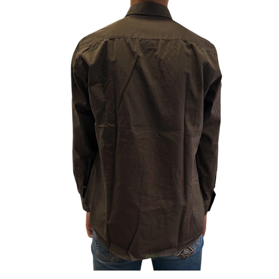 Camicia uomo in cotone Testa di moro B1379 7 BASTONCINO 
