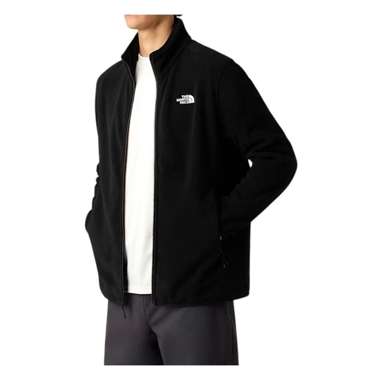 Pile Glacier con cerniera integrale uomo Black NF0A8D0R BLACK THE NORTH FACE 