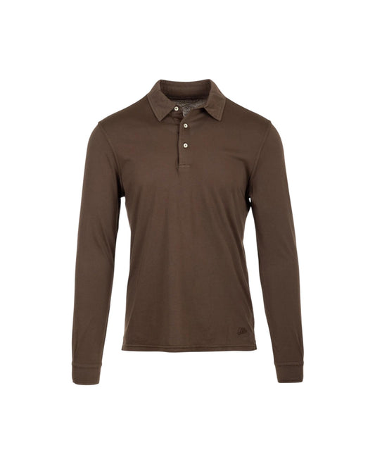 Polo con bottoni manica lunga Brown 2503 BROWN BL'KER 