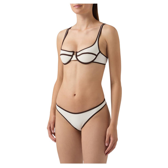 Slip Panna con profili marroni NAO0005 01600L MC2 SAINT BARTH 