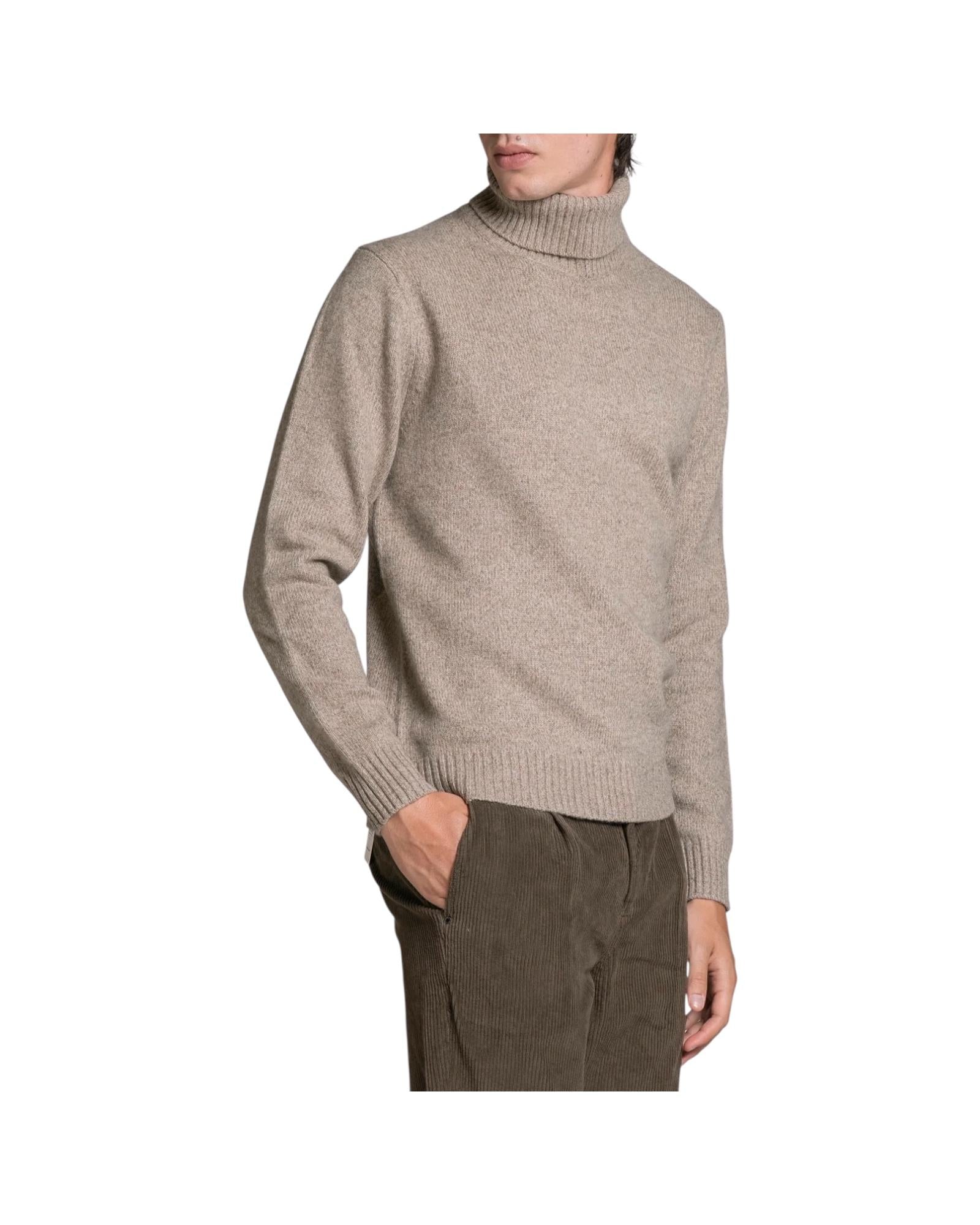 Maglione collo alto in moulinè Beige JOHN WN7C51 IMPURE