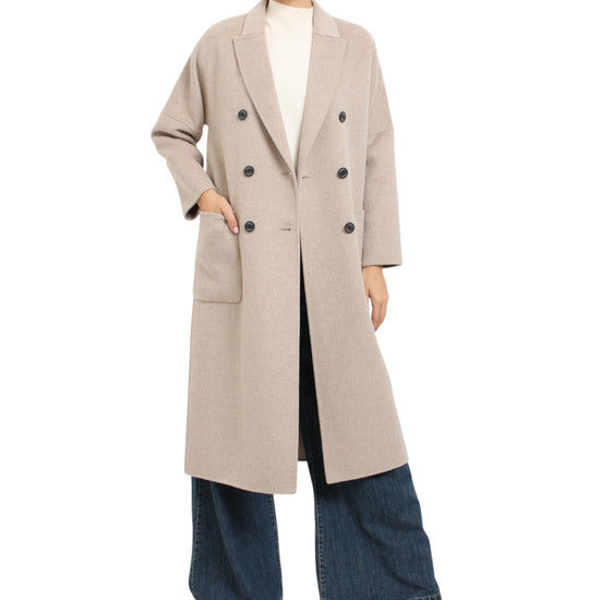 Cappotto Doppiopetto misto lana Tortora melange TF0001 TORTORA MELANGE VICOLO 