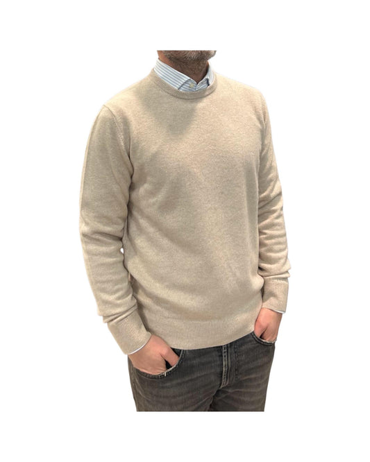 Maglione in cashmere Sabbia 87100 117 CAVALIERI MILANO 