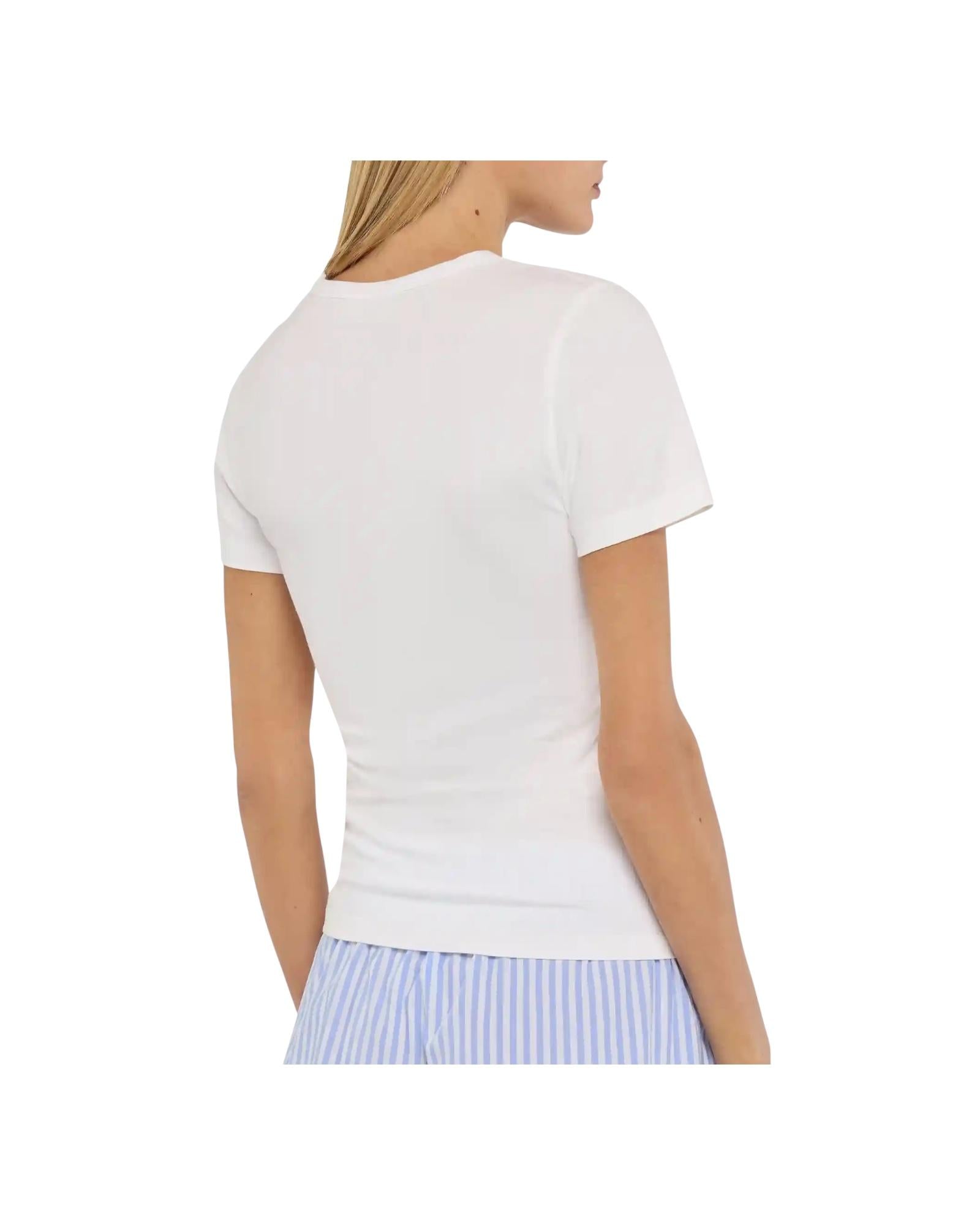 T-shirt Emilie in cotone con ricamo Tanto non li dimostro ESE0001 06041H MC2 SAINT BARTH 