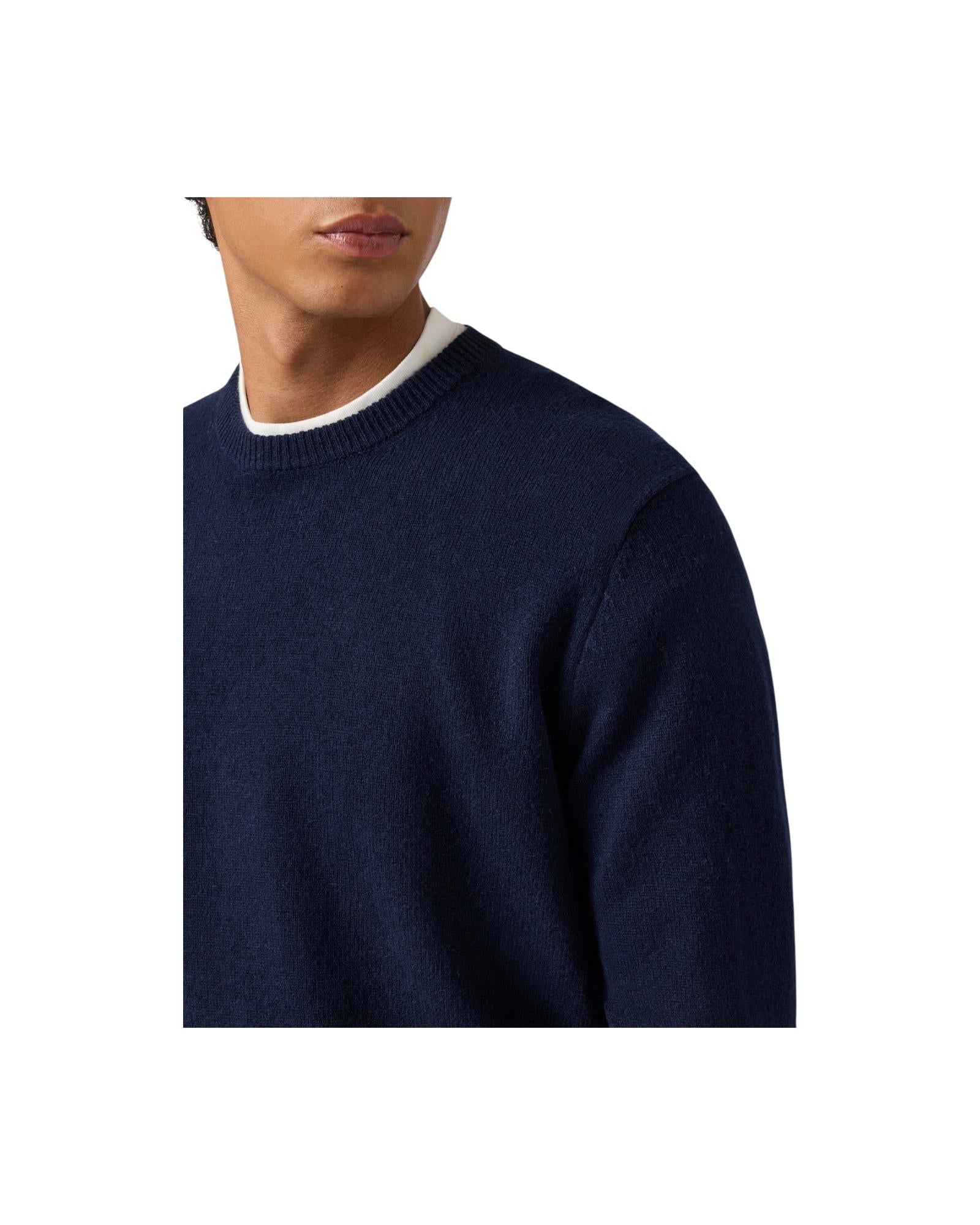 Maglione Regent in lambswool Blu REGE011 00063I MC2 SAINT BARTH 