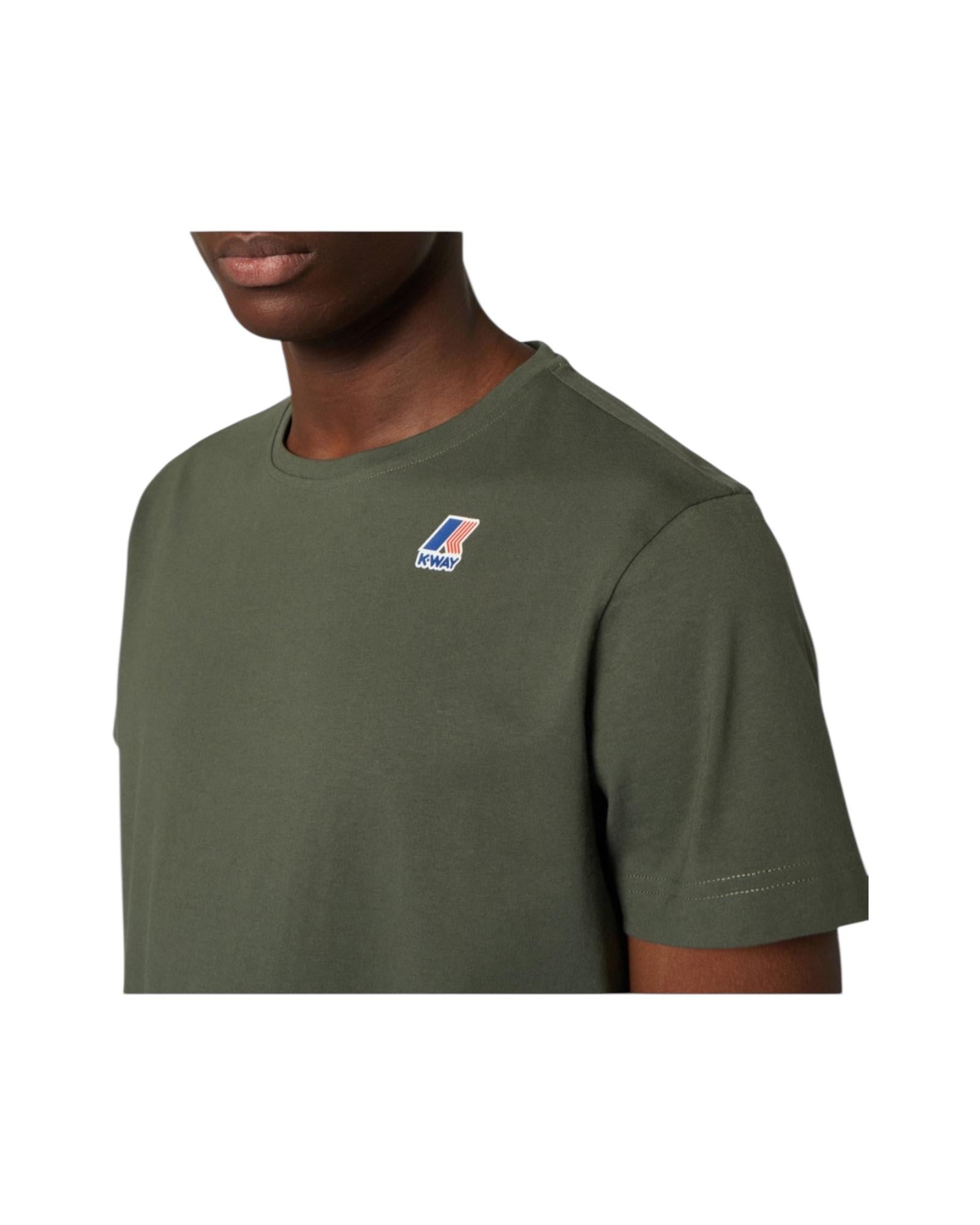 T-shirt Le Vrai Edouard, green blackish. K007JE0 WMR K-way 