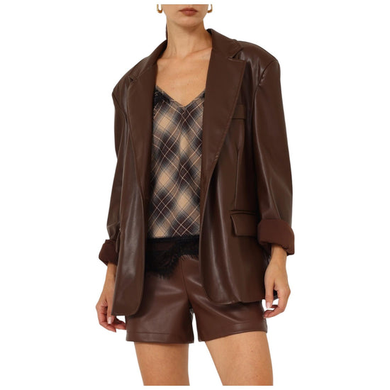 Blazer in ecopelle Marrone D01E0601 MARRONE Philia loft 